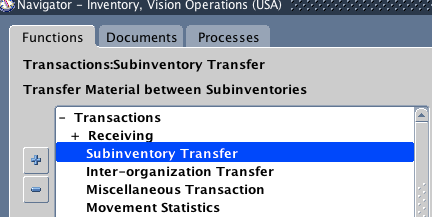 Oracle Sub inventory Transfer