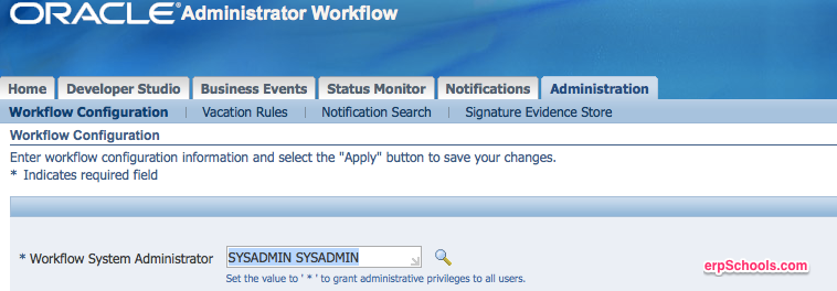 Run oracle workflow from workflow administrator