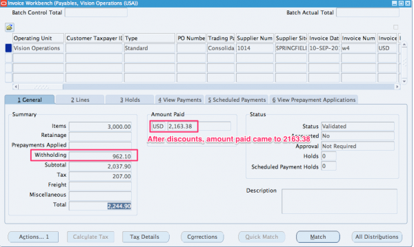 Withholding Tax Invoices in Oracle AP - erpSchools