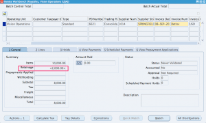 Retainage Release Invoices in Oracle AP - erpSchools